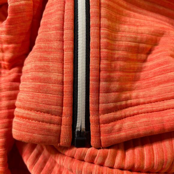 Killtec Fleece Textured Full Zip Hooded Jacket Womens Size 12 Coral Zip Pockets - Picture 6 of 8